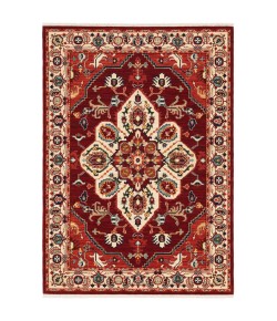 Oriental Weavers Lilihan 5502C Red/ Ivory Area Rug 5 ft. 3 in. X 7 ft. 6 in. Rectangle