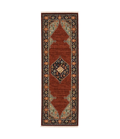 Lilihan Area Rug Oriental Weavers Area Rug Lilihan 5503M Red 3' 3" X 5'