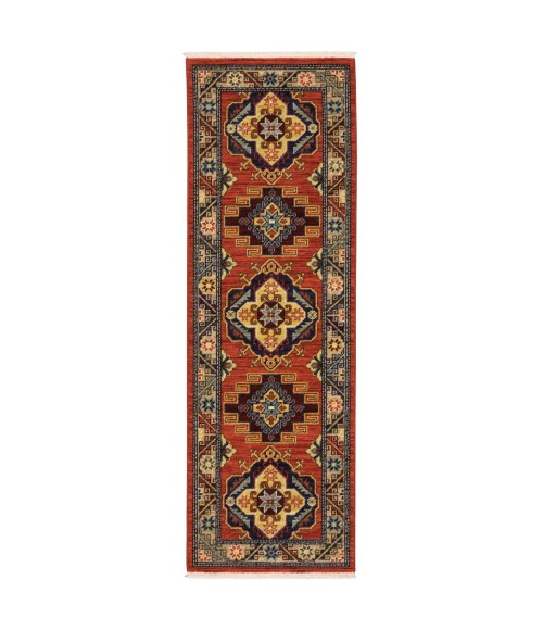 Oriental Weavers Area Rug Lilihan 5504P Red 6' 7" X  9' 6"