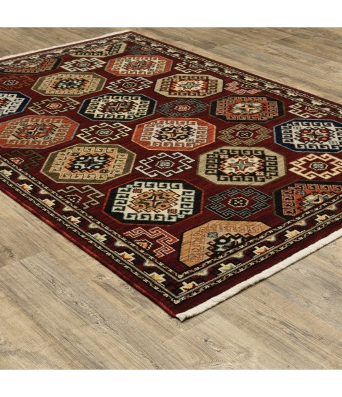 Lilihan Area Rug Oriental Weavers Area Rug Lilihan 091R6 Red 2' X 3'