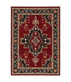 Oriental Weavers Lilihan 092R6 Red/ Black Area Rug 3 ft. 3 in. X 5 ft. Rectangle