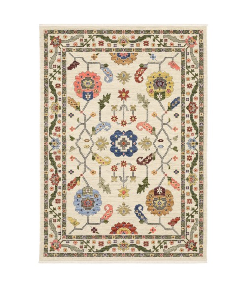 Oriental Weavers Area Rug Lucca 5506W Ivory 6' 7" X  9' 6"