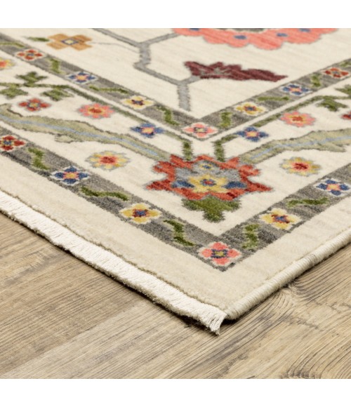 Oriental Weavers Area Rug Lucca 5506W Ivory 6' 7" X  9' 6"