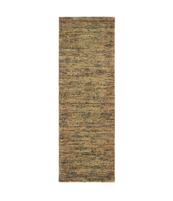 Oriental Weavers Lucent 45906 Gold/ Green Area Rug 2 ft. 6 in. X 8 ft. Runner