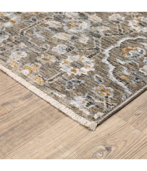 Maharaja Area Rug Oriental Weavers Area Rug Maharaja 532D1 Grey 3' 3" X 5'