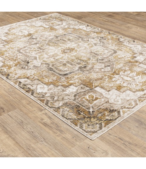 Maharaja Area Rug Oriental Weavers Area Rug Maharaja 661C1 Gold 9'10" X 12'10"