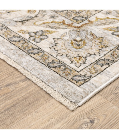 Maharaja Area Rug Oriental Weavers Area Rug Maharaja 070W1 Ivory 2' X 3'