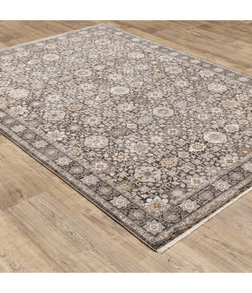 Maharaja Area Rug Oriental Weavers Area Rug Maharaja 071N1 Charcoal 3' 3" X 5'