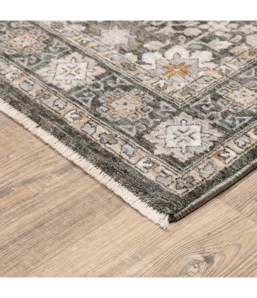 Maharaja Area Rug Oriental Weavers Area Rug Maharaja 071N1 Charcoal 3' 3" X 5'