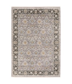 Oriental Weavers Maharaja 091E1 Grey/ Blue Area Rug 3 ft. 3 in. X 5 ft. Rectangle