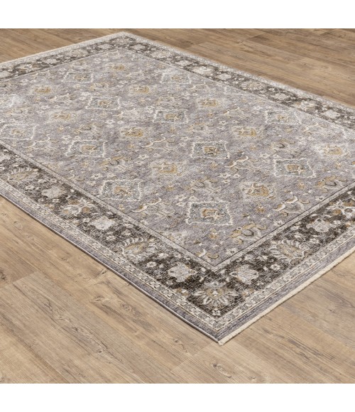 Maharaja Area Rug Oriental Weavers Area Rug Maharaja 091E1 Grey 3' 3" X 5'