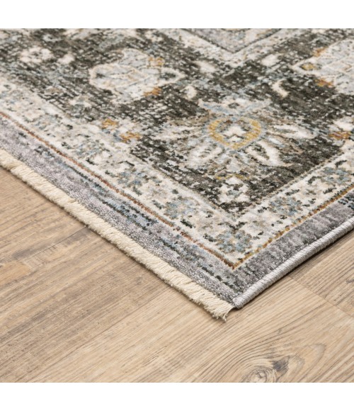Maharaja Area Rug Oriental Weavers Area Rug Maharaja 091E1 Grey 3' 3" X 5'