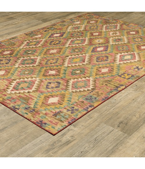 Oriental Weavers Area Rug Malibu MAL07 Gold 5' X  7'