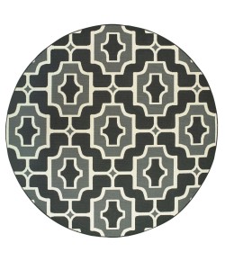 Oriental Weavers Marina 1491Z Black/ Grey Area Rug 7 ft. 10 in. Round