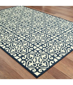 Oriental Weavers Marina 5927B Ivory/ Navy Area Rug 7 ft. 10 in. Round