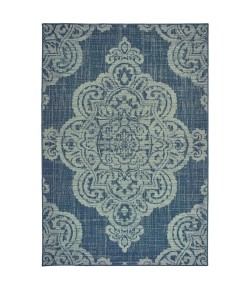 Oriental Weavers Marina 5929B Navy/ Grey Area Rug 6 ft. 7 in. X 9 ft. 6 in. Rectangle