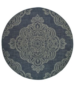 Oriental Weavers Marina 5929B Navy/ Grey Area Rug 7 ft. 10 in. Round
