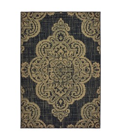 Oriental Weavers Marina 5929K Black/ Tan Area Rug 6 ft. 7 in. X 9 ft. 6 in. Rectangle