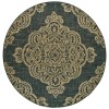 Oriental Weavers Marina 5929K Black/ Tan Area Rug 7 ft. 10 in. Round