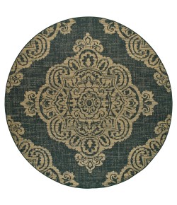 Oriental Weavers Marina 5929K Black/ Tan Area Rug 7 ft. 10 in. Round