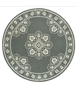 Oriental Weavers Marina 7764E Grey/ Ivory Area Rug 7 ft. 10 in. Round