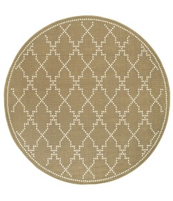 Oriental Weavers Marina 7765Y Tan/ Ivory Area Rug 7 ft. 10 in. Round