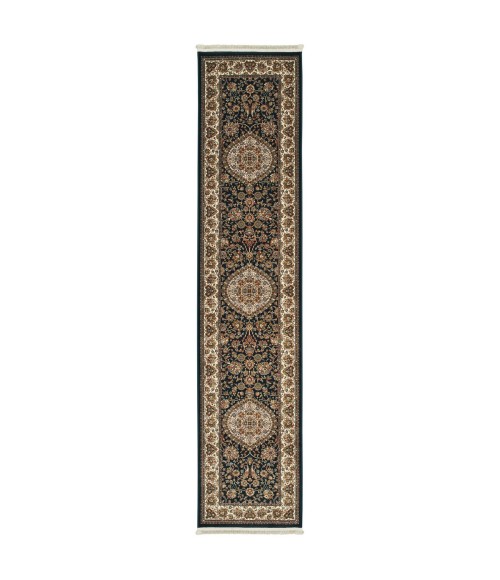 Masterpiece Area Rug Oriental Weavers Area Rug Masterpiece 033B2 Navy 2' 3" X 10' 0" Runner