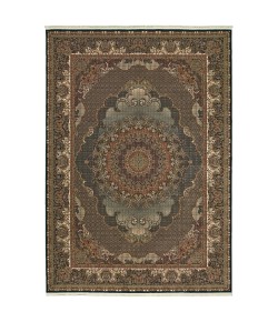 Oriental Weavers Masterpiece 5330B Blue/ Red Area Rug 3 ft. 10 in. X 5 ft. 5 in. Rectangle
