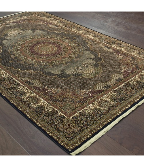 Masterpiece Area Rug Oriental Weavers Area Rug Masterpiece 5330B Blue 3'10" X 5' 5"