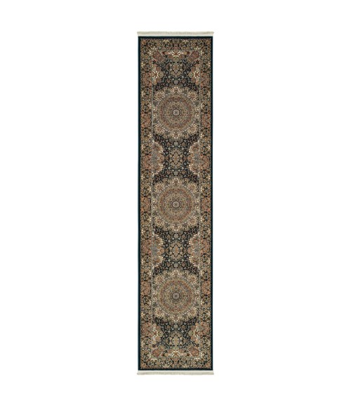 Masterpiece Area Rug Oriental Weavers Area Rug Masterpiece 5501K Navy 2' 3" X 10' 0" Runner