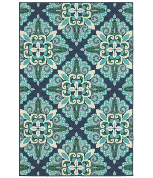 Meridian Area Rug Oriental Weavers Area Rug Meridian 2206B Blue 6' 7" X 9' 6"