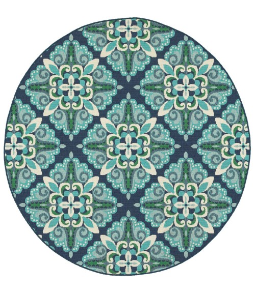 Meridian Area Rug Oriental Weavers Area Rug Meridian 2206B Blue 6' 7" X 9' 6"