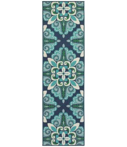 Oriental Weavers Meridian 2206B Blue/ Green Area Rug 2 ft. 3 in. X 7 ft. 6 in. Runner