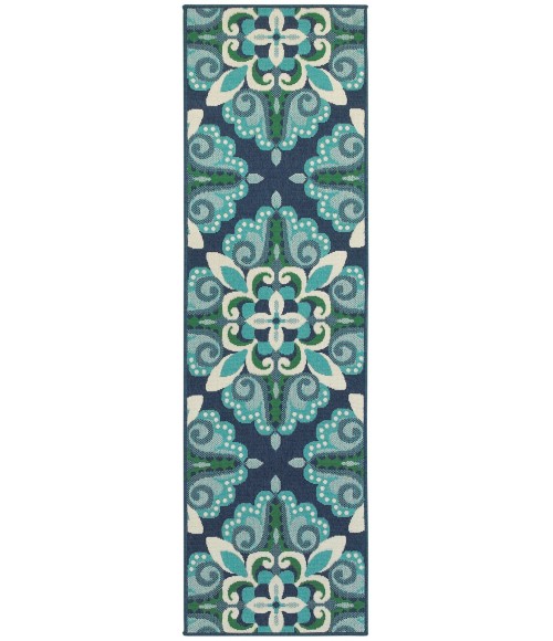 Meridian Area Rug Oriental Weavers Area Rug Meridian 2206B Blue 6' 7" X 9' 6"