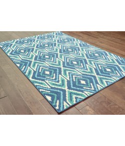 Oriental Weavers Meridian 2209B Navy/ Green Area Rug 3 ft. 7 in. X 5 ft. 6 in. Rectangle