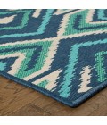 Meridian Area Rug Oriental Weavers Area Rug Meridian 2209B Navy 3' 7" X 5' 6"