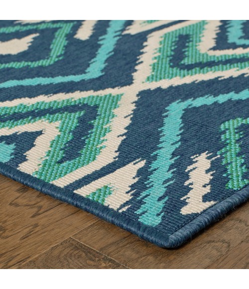 Meridian Area Rug Oriental Weavers Area Rug Meridian 2209B Navy 3' 7" X 5' 6"