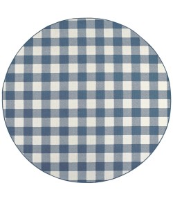 Oriental Weavers Meridian 2598V Blue/ Ivory Area Rug 7 ft. 10 in. Round