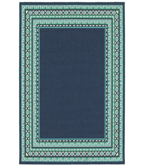 Meridian Area Rug Oriental Weavers Area Rug Meridian 9650B Navy 6' 7" X 9' 6"