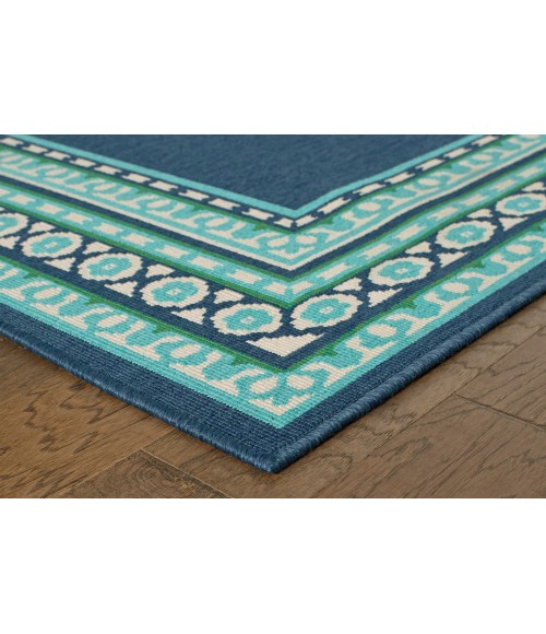 Meridian Area Rug Oriental Weavers Area Rug Meridian 9650B Navy 6' 7" X 9' 6"