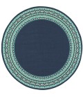 Meridian Area Rug Oriental Weavers Area Rug Meridian 9650B Navy 6' 7" X 9' 6"