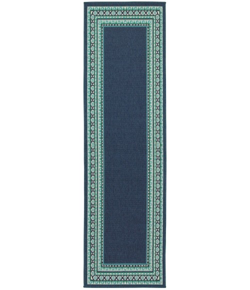 Meridian Area Rug Oriental Weavers Area Rug Meridian 9650B Navy 6' 7" X 9' 6"