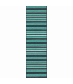 Oriental Weavers Meridian 9652F Blue/ Green Area Rug 2 ft. 3 in. X 7 ft. 6 in. Runner