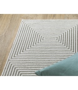 Oriental Weavers Montecito 8111W Grey/ White 6 Ft. 7 In. X 9 Ft. 6 In. Rectangle Rug