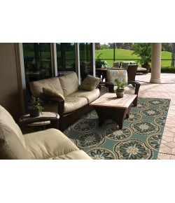 Oriental Weavers Montego 8323L Blue/ Ivory Area Rug 2 ft. 3 in. X 7 ft. 6 in. Runner