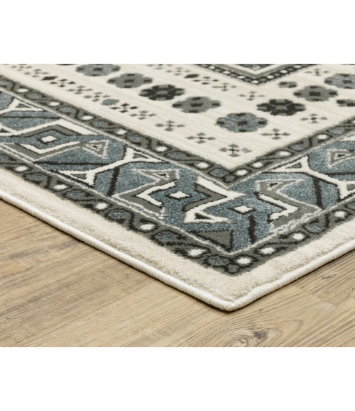 Oriental Weavers RAYLAN ray01 Grey/Blue Rug 6' 7X9' 6