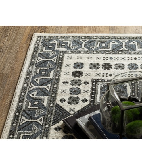 Oriental Weavers RAYLAN ray01 Grey/Blue Rug 6' 7X9' 6