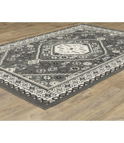 Oriental Weavers Raylan Ray02 Grey/ Ivory 6 Ft. 7 In. X 9 Ft. 6 In. Rectangle Rug
