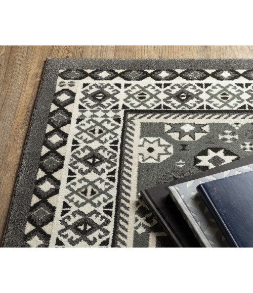 Oriental Weavers RAYLAN ray02 Grey/Ivory Rug 6'7X9'6