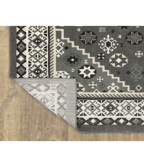 Oriental Weavers RAYLAN ray02 Grey/Ivory Rug 6'7X9'6